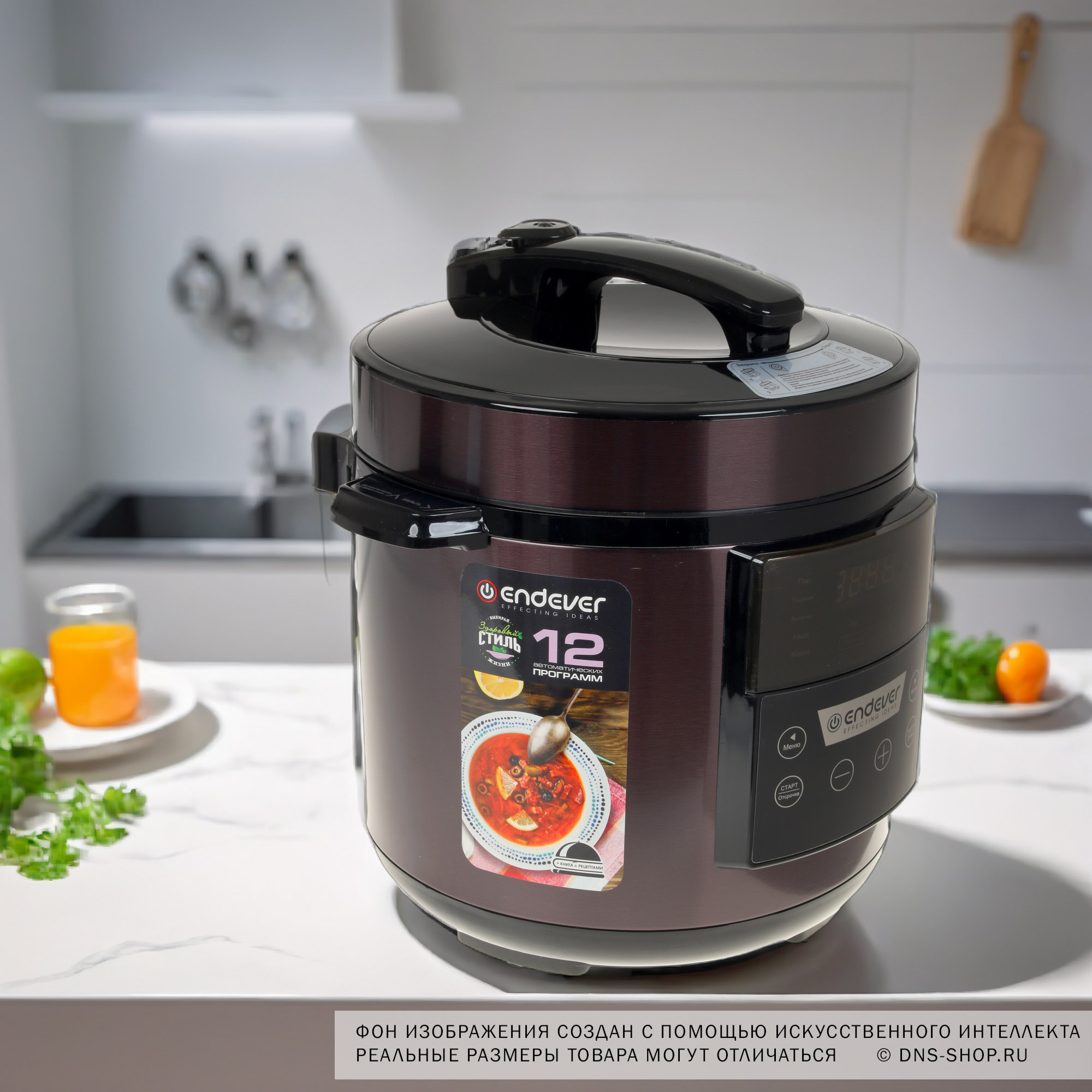 1188254 Мультиварка-скороварка Endever Vita-98 фиолетовый STDN-0031413 - Вид №9