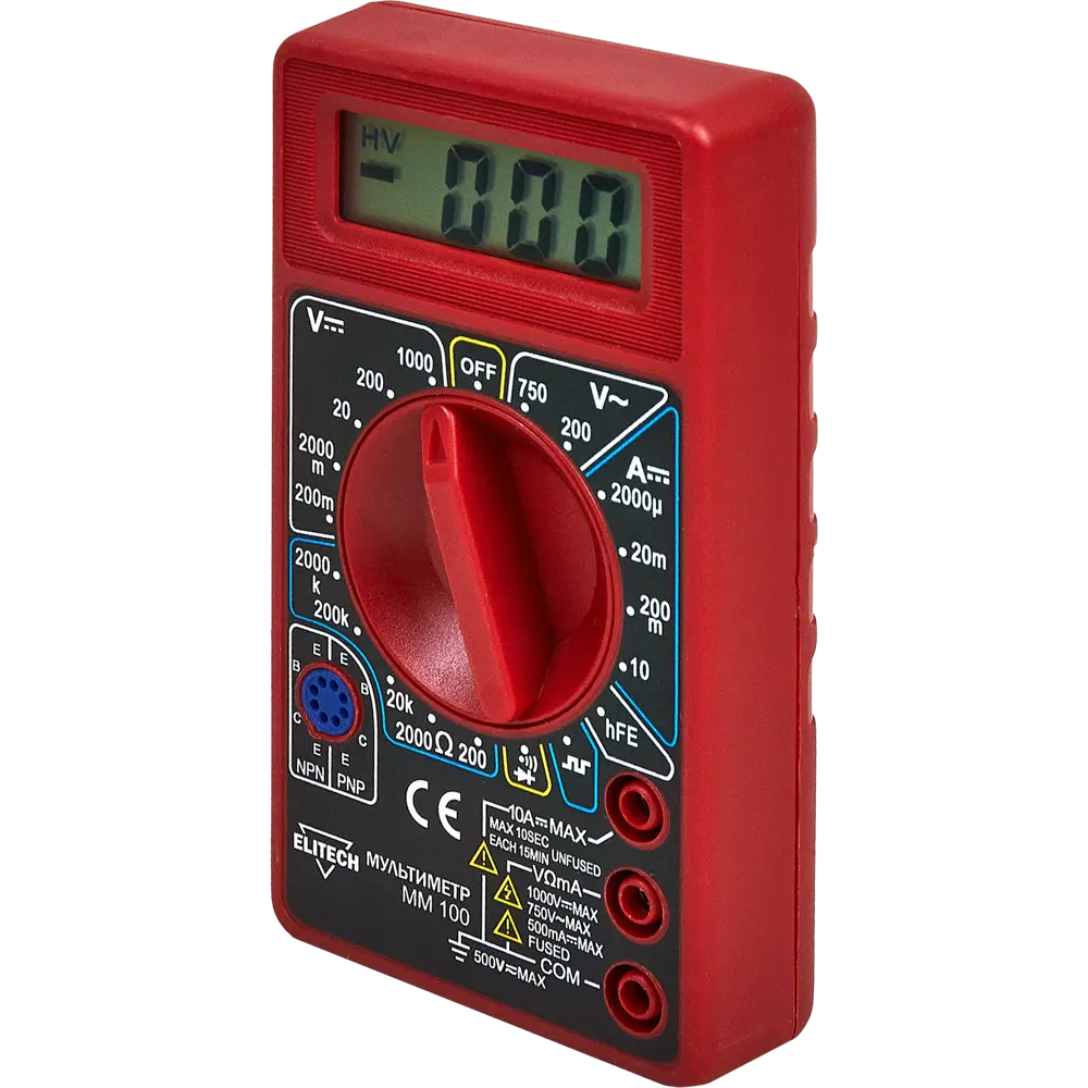 Мультиметр Elitech 100 - профессиональный измеритель электрических параметров 89202631 STLM-1453392 - Вид №1
