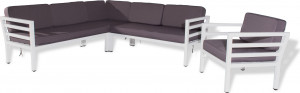 АЛ-МД-0003 "Глория" угловой модульный диван, каркас из алюминия 4SIS