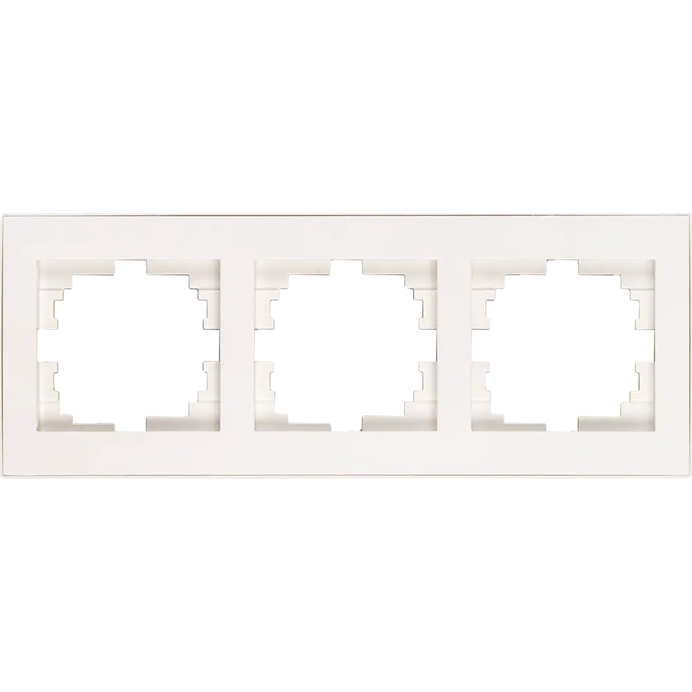 Рамка для розеток и выключателей Lezard Rain 3 поста, цвет белый STLM-2132536