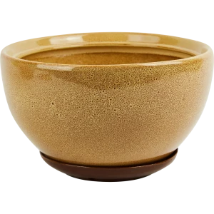 Горшок цветочный Gonchar Камелия №2 Люкс ø22 h15 v0.8 л керамика желтый