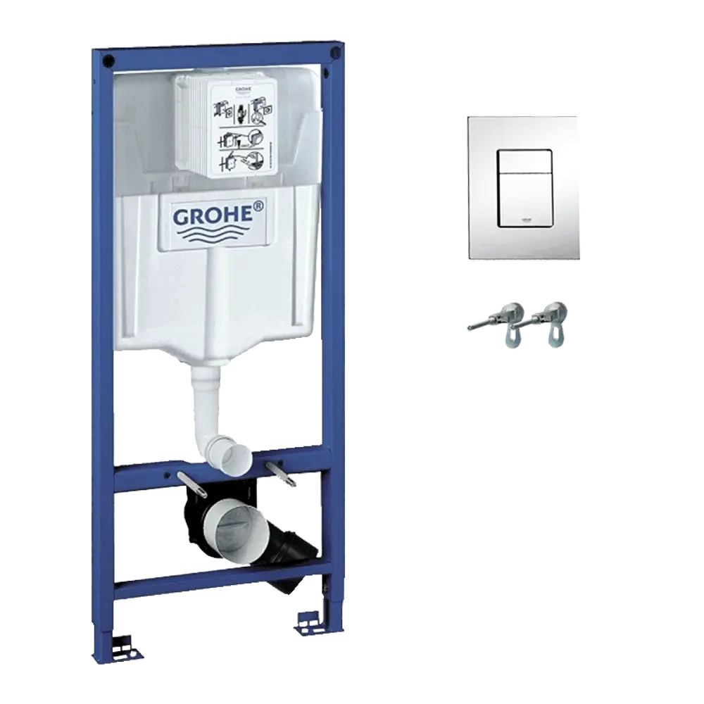 Комплект инсталляция с унитазом Grohe Rapid Sl 3 В 1 Koller Pool Kvadro, безободковый, с микролифтом, цвет белый STLM-2060203