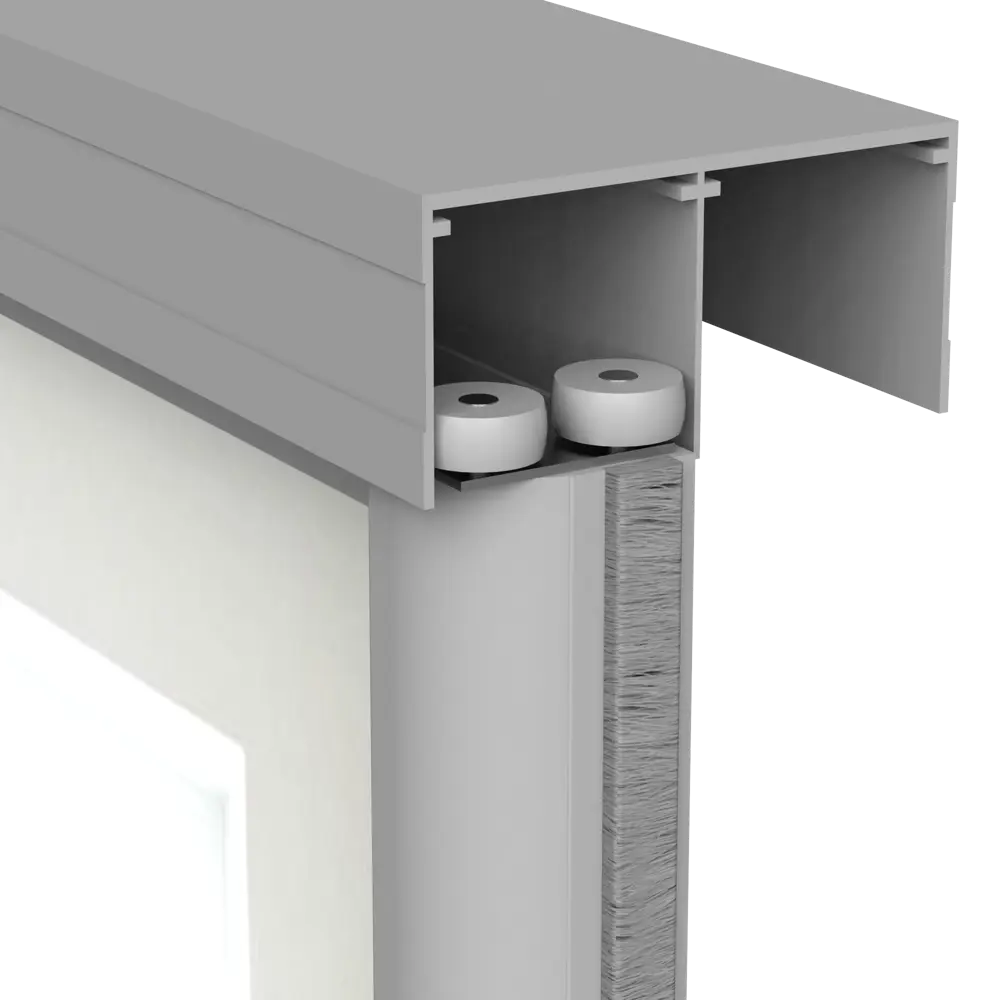 Дверь-купе KONSENSA 225.5x80.4 см с зеркалом профиль матовое серебро STLM-2127473 - Вид №3