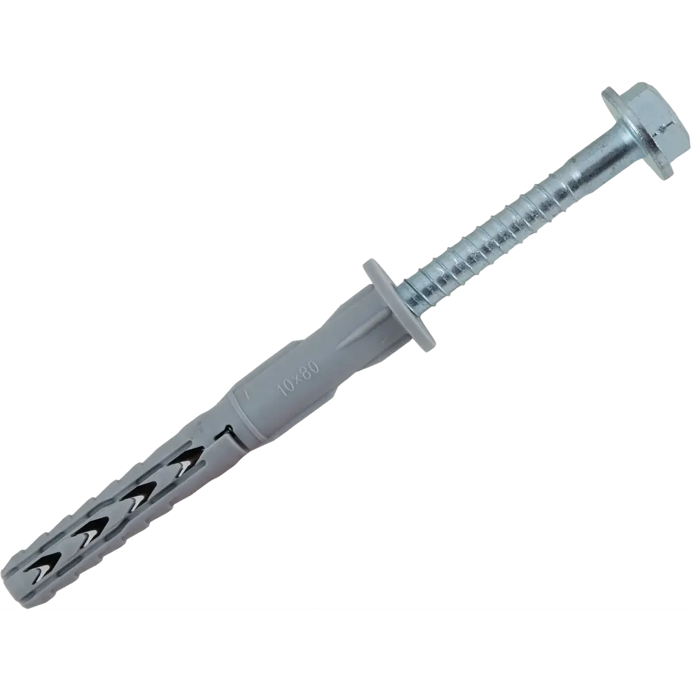 Дюбель-шуруп Fischer SXR FUS фасадный нейлон/оцинкованная сталь 10x80 мм 12471459 STLM-2166029 