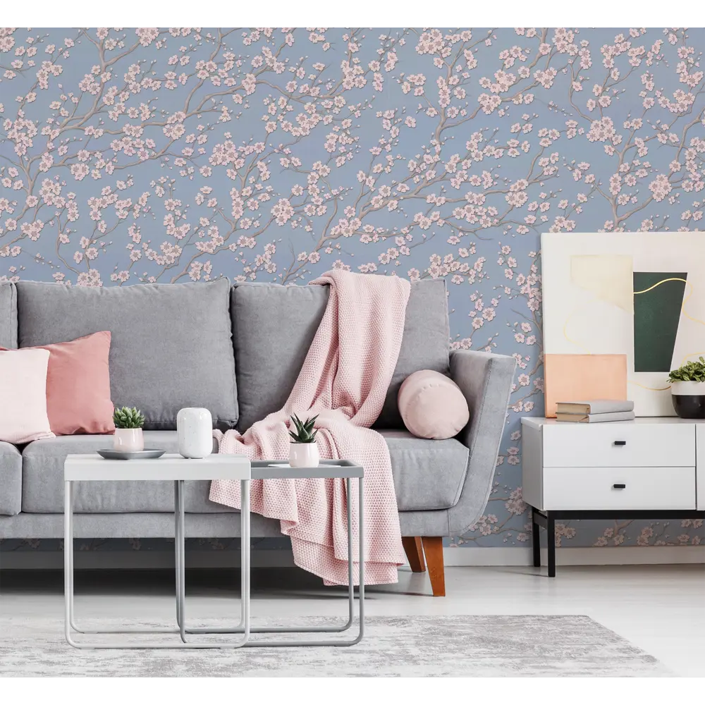 Обои флизелиновые Артекс Весна синие 1.06 м 10799-05Э STLM-2050505 - Вид №2