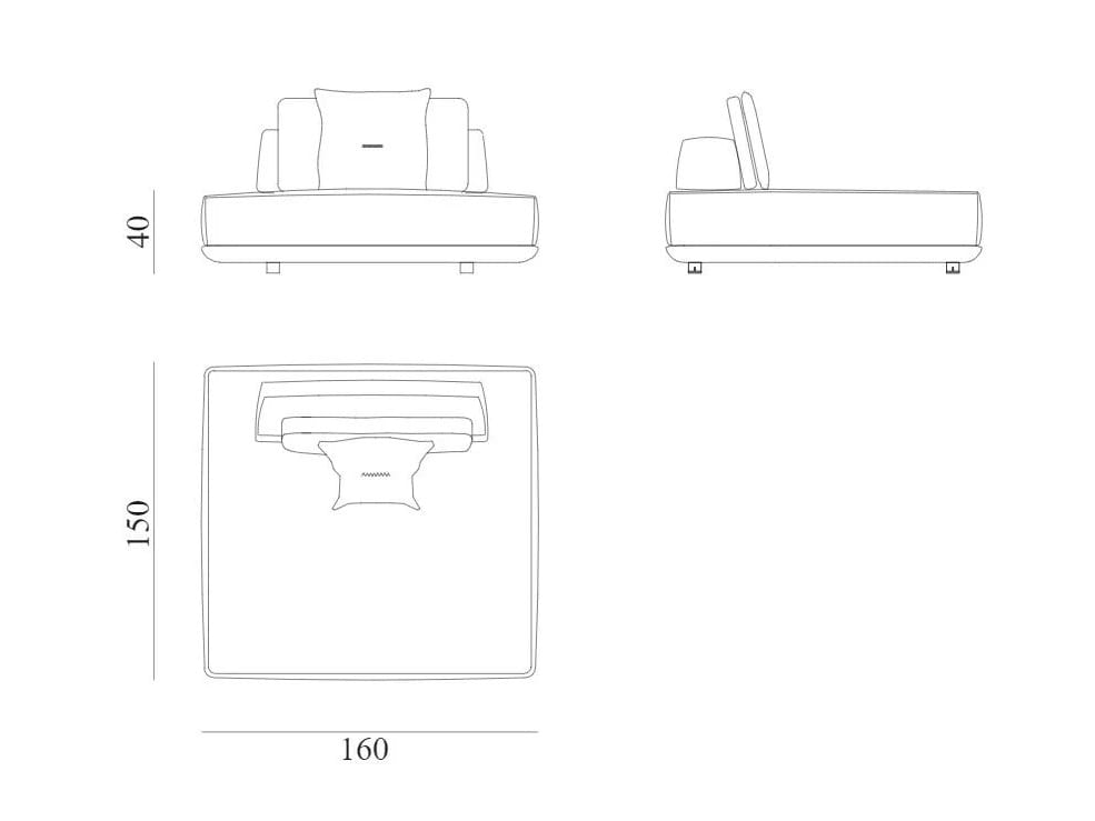 Ткань сад кровать Exteta Caprera ARCH-00057079 - Вид №12
