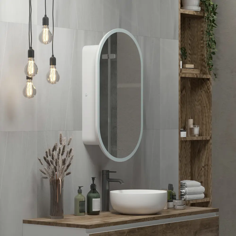 Зеркальный шкаф Santreyd Remix с регулируемой подсветкой и датчиком движения 85104659 Remix White LED STLM-0058814 - Вид №7