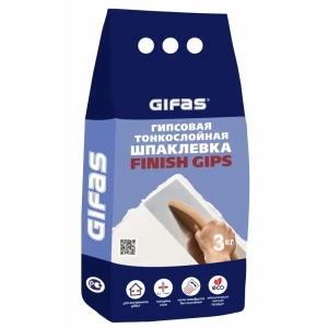 Шпаклевка гипсовая финишная Gifas Finish Gips 3 кг