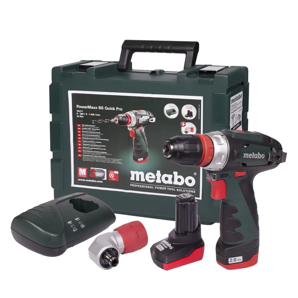 Шуруповерт Metabo PowerMaxx BS Quick Pro, Li-ion 10,8 В, 2-4 Ач STLM-2163258 - Вид №3