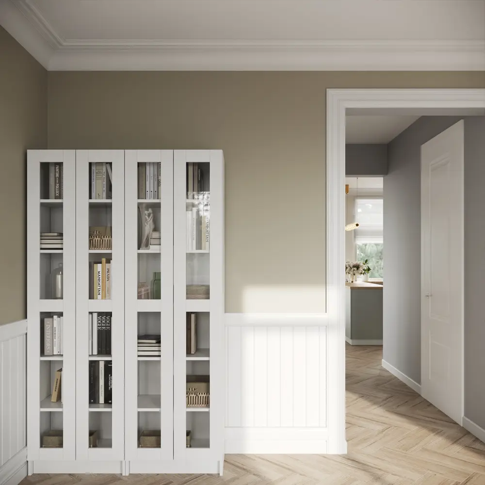 Дверь для шкафа Буккер левая 2 стекла 29.7x193.8x1.6 см ДСП цвет белый Santreyd STLM-2047509 - Вид №6