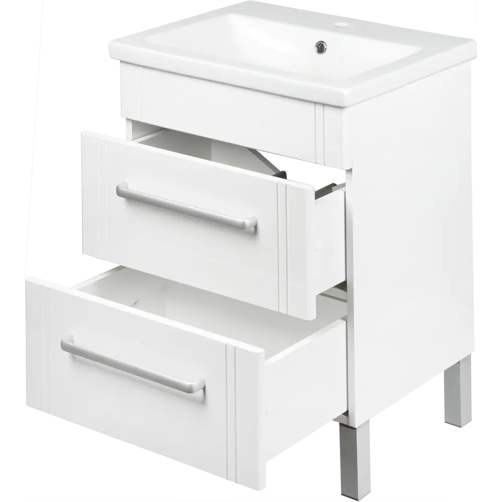 Тумба под раковину напольная Sensea «Аврора» 60 см цвет белый STLM-2024740 - Вид №2