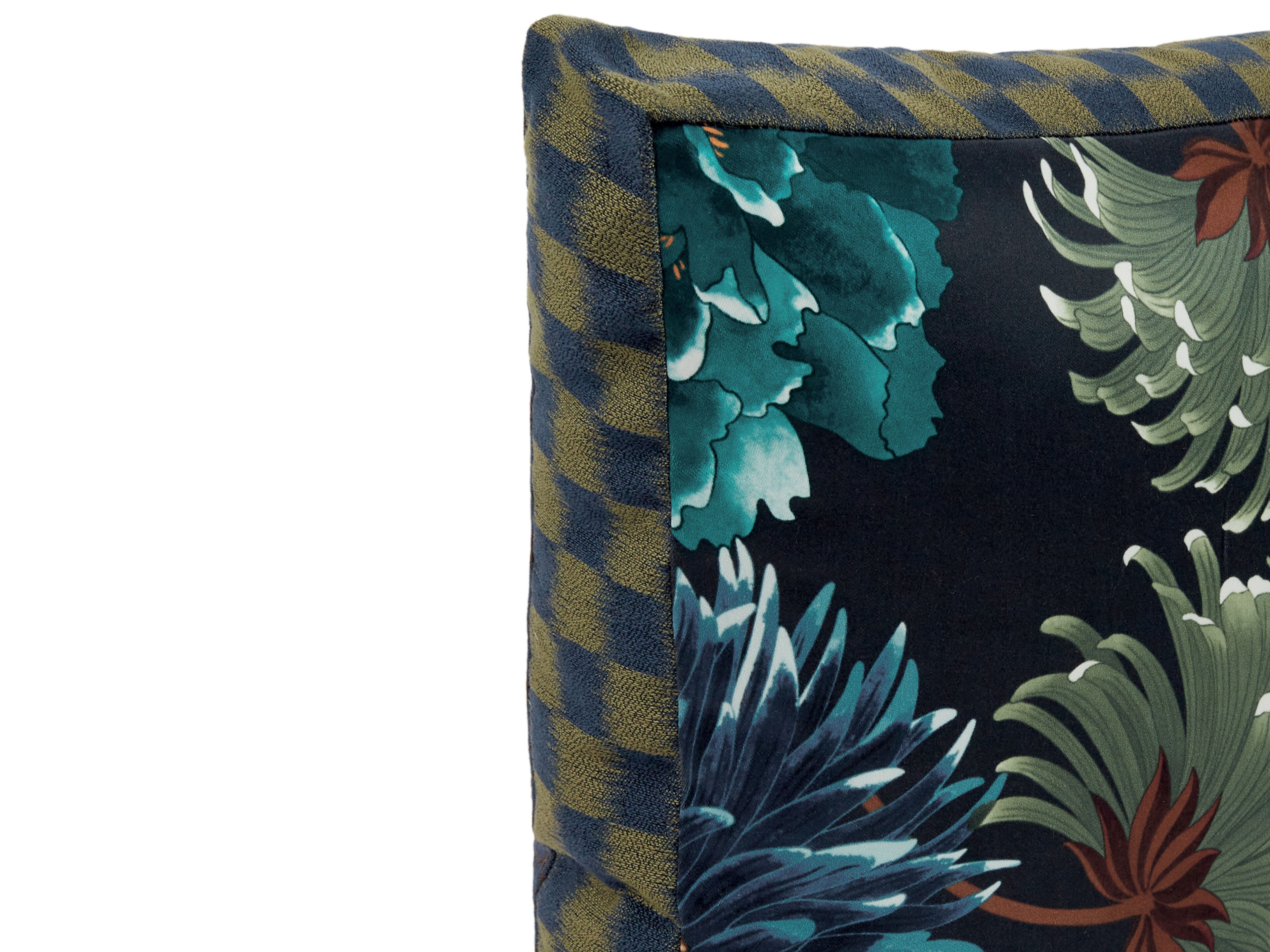 Квадратная подушка с цветочным рисунком K-3 Shogun Blue ARCH-00112422 - Вид №3