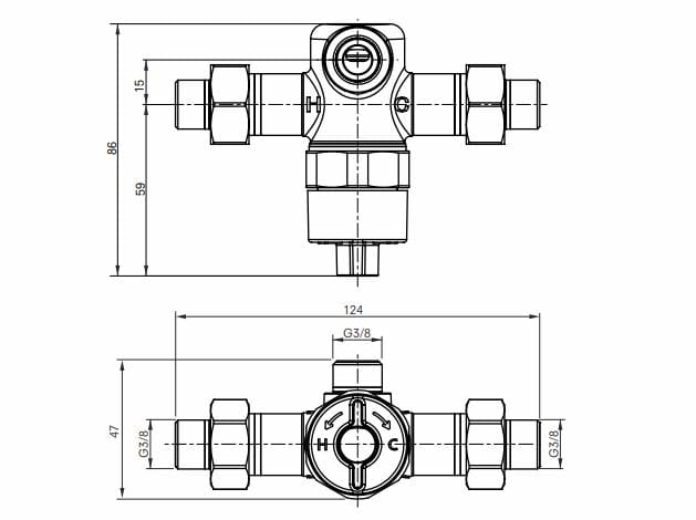 Комплект для завершения блока управления подачей горячей воды TOTO TLE05701E ARCH-00089713 - Вид №2
