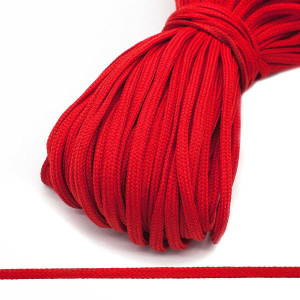 90542719 Шнур плетеный бытовой веревка хозяйственная цвет красный 8мм х 100м STLM-0273248 АЙРИС