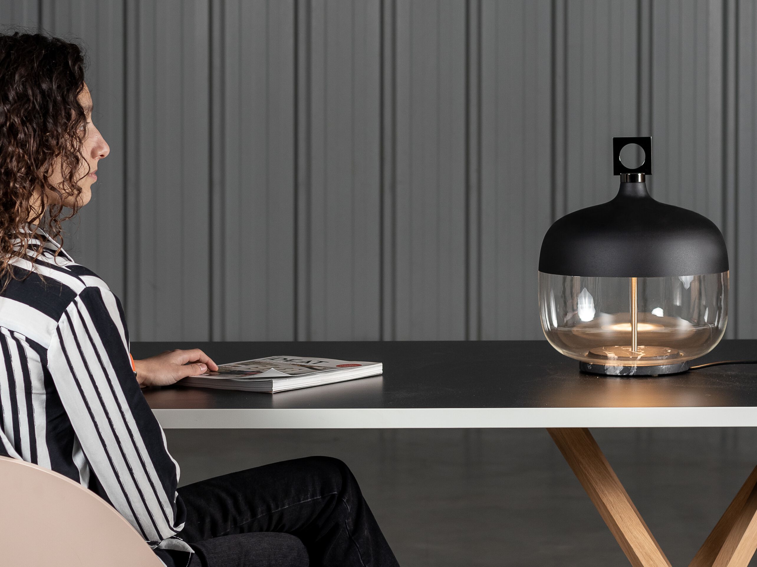 Стеклянная светодиодная настольная лампа Hind Rabii T-Cotta ARCH-00125067 - Вид №10