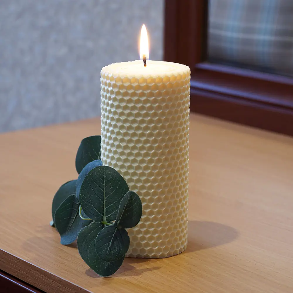 Свеча вощинная цилиндр слоновая кость 6x13 см EVIS STLM-2075299 - Вид №2