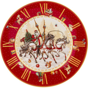 Тарелка 21 см Часы фарфоркрасный 85-1818 LEFARD