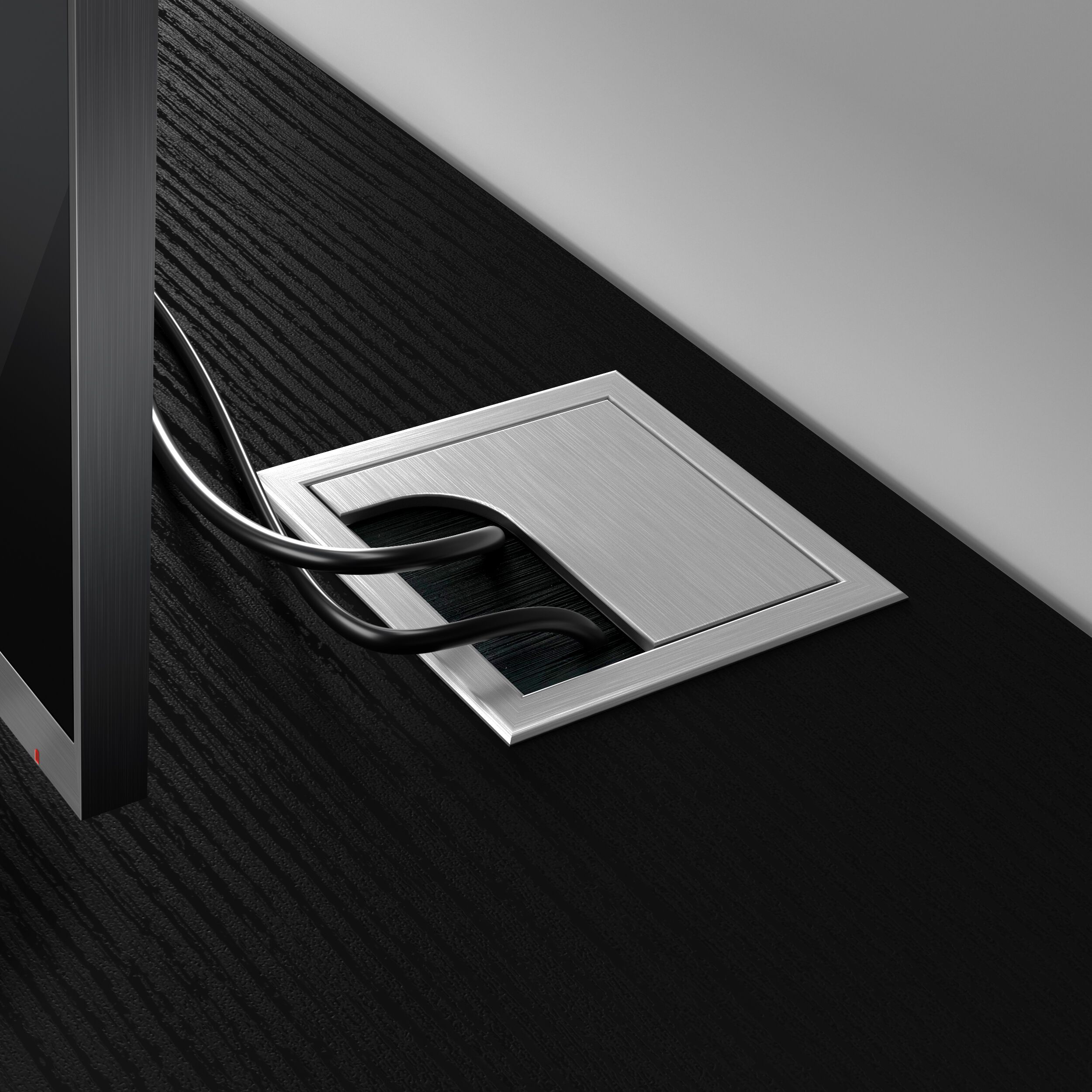 Мебель для телевизора из меламиновой ткани с системой кабельных втулок и распашными дверцами Mobili Fiver Rachele ARCH-00106865 - Вид №4