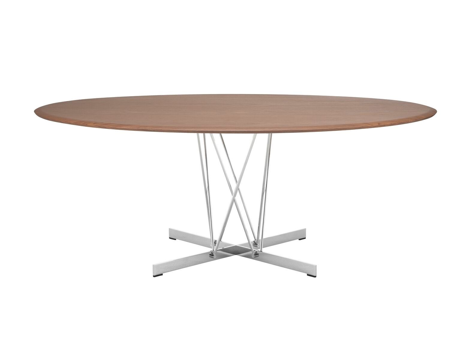 Овальный стол из стали и дерева со спицевым основанием Kartell VISCOUNT OF WOOD ARCH-00132013