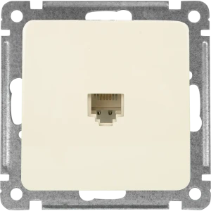 Телефонная розетка встраиваемая Hegel РСТ-400-01 цвет слоновая кость