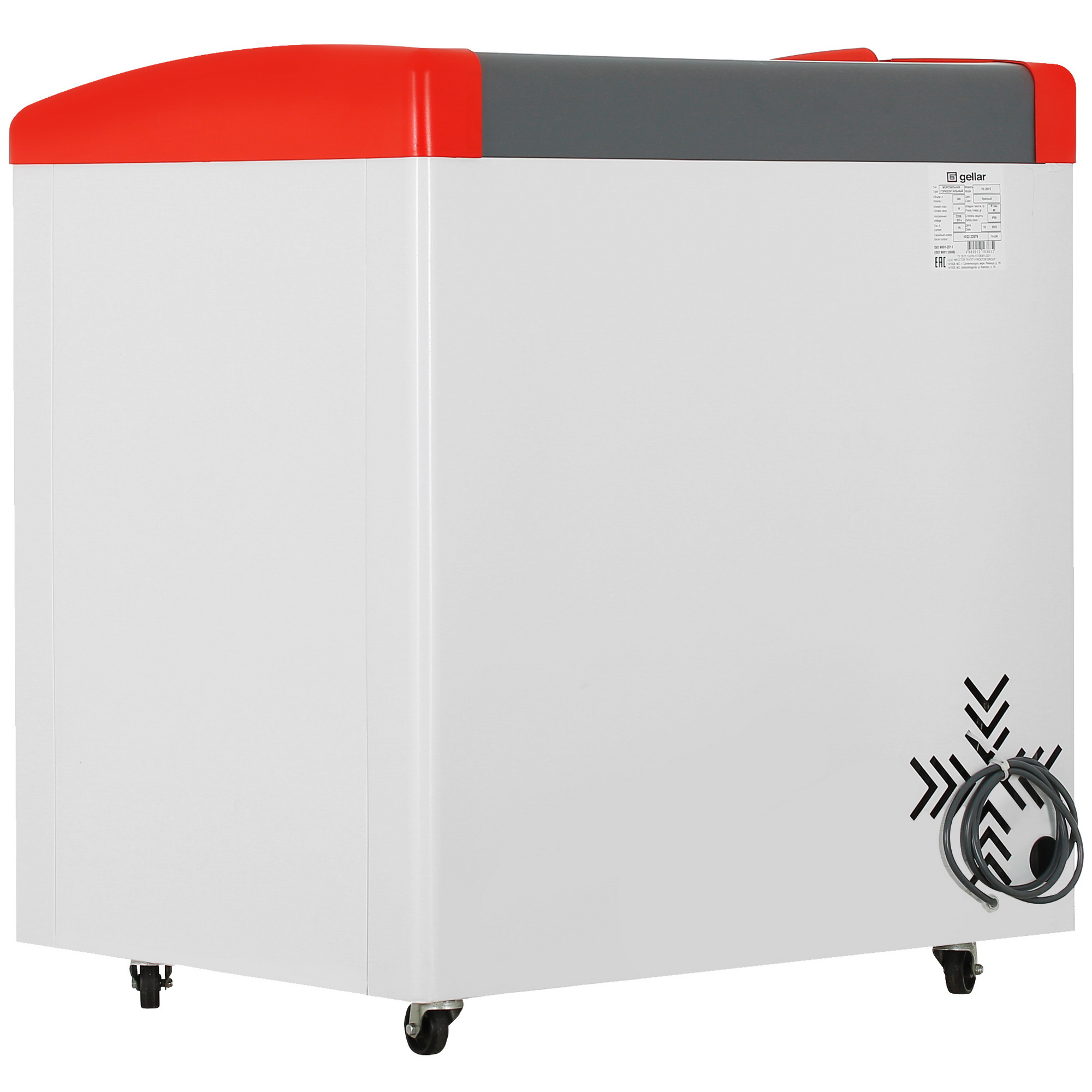 1109655 Морозильный ларь Frostor Gellar FG 250 E белый, красный STDN-0114797 - Вид №3