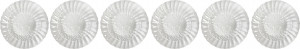 10645333 Meissen Набор из 6 тарелок суповых Meissen "Лебединый сервиз" (белый рельеф), 25см Фарфор, Керамика