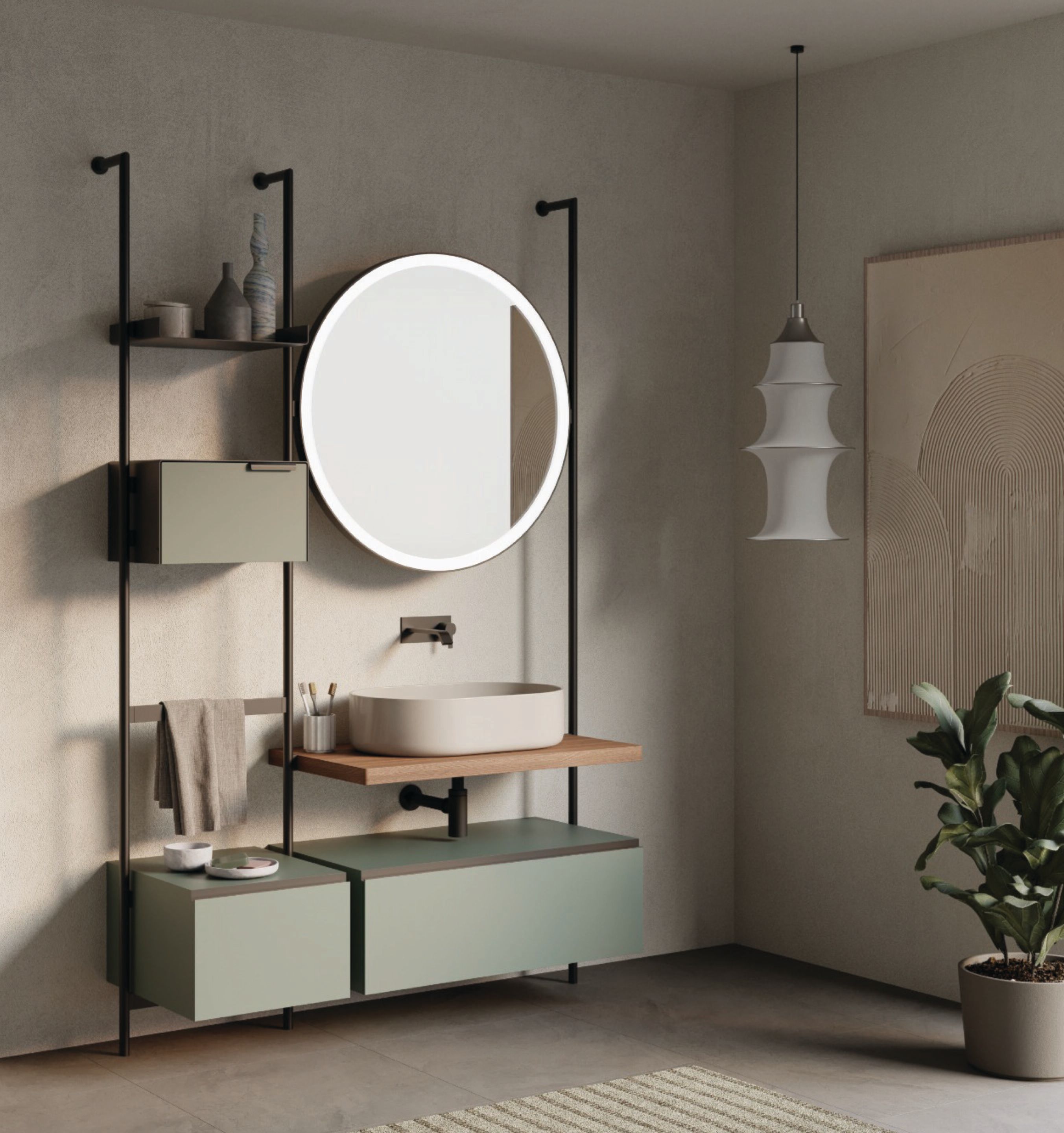 Умывальник с зеркалом Nic Over ARCH-00073435 - Вид №1