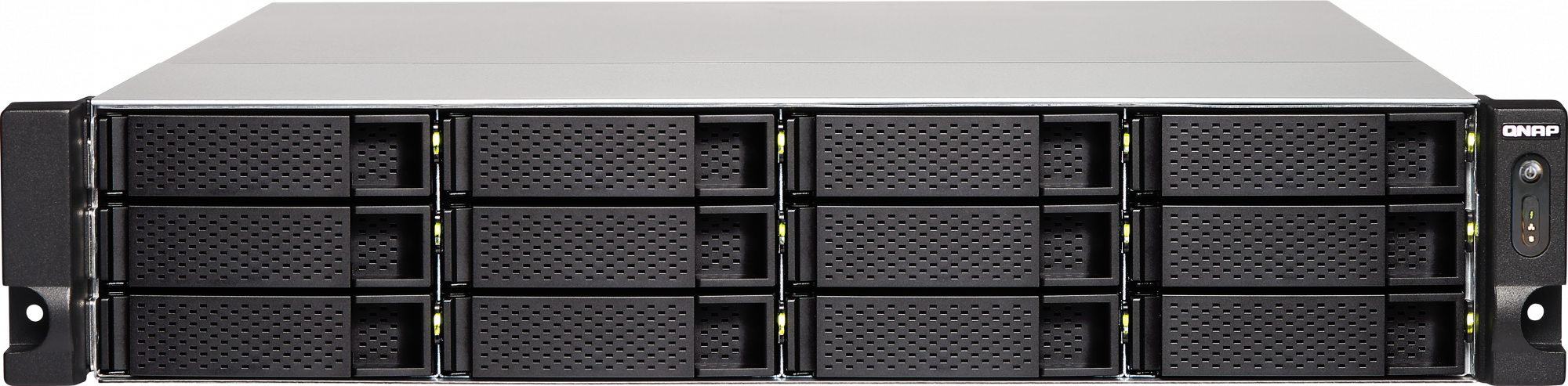 TS-1253BU-RP-4G Smb nas 12 hdd trays, rackmount, 2 psu. 4-core intel celeron j3455 1,5 ghz (up to 2,3 ghz).. w/o rail kit rail-b02 QNAP Santreyd 