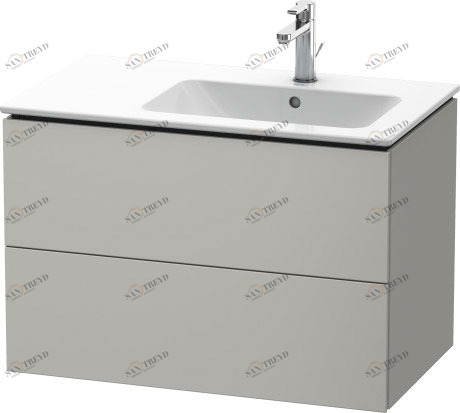 LC629200707 L-Cube Тумбочка подвесная Бетонно-серый матовый декор Duravit