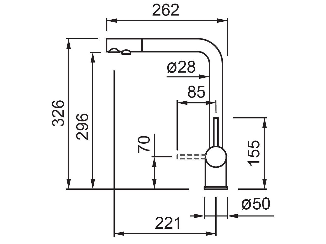 Смеситель для кухни с фильтром для столешницы со съемным ручным душем Elleci Elite Kitchen ARCH-00112702 - Вид №3