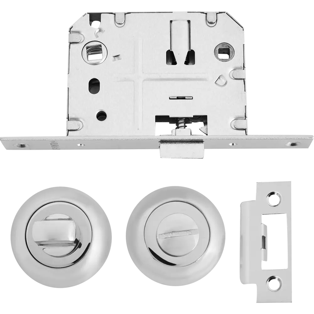 Дверные ручки Punto Rex с запиранием комплект цвет хром STLM-2156375 - Вид №2