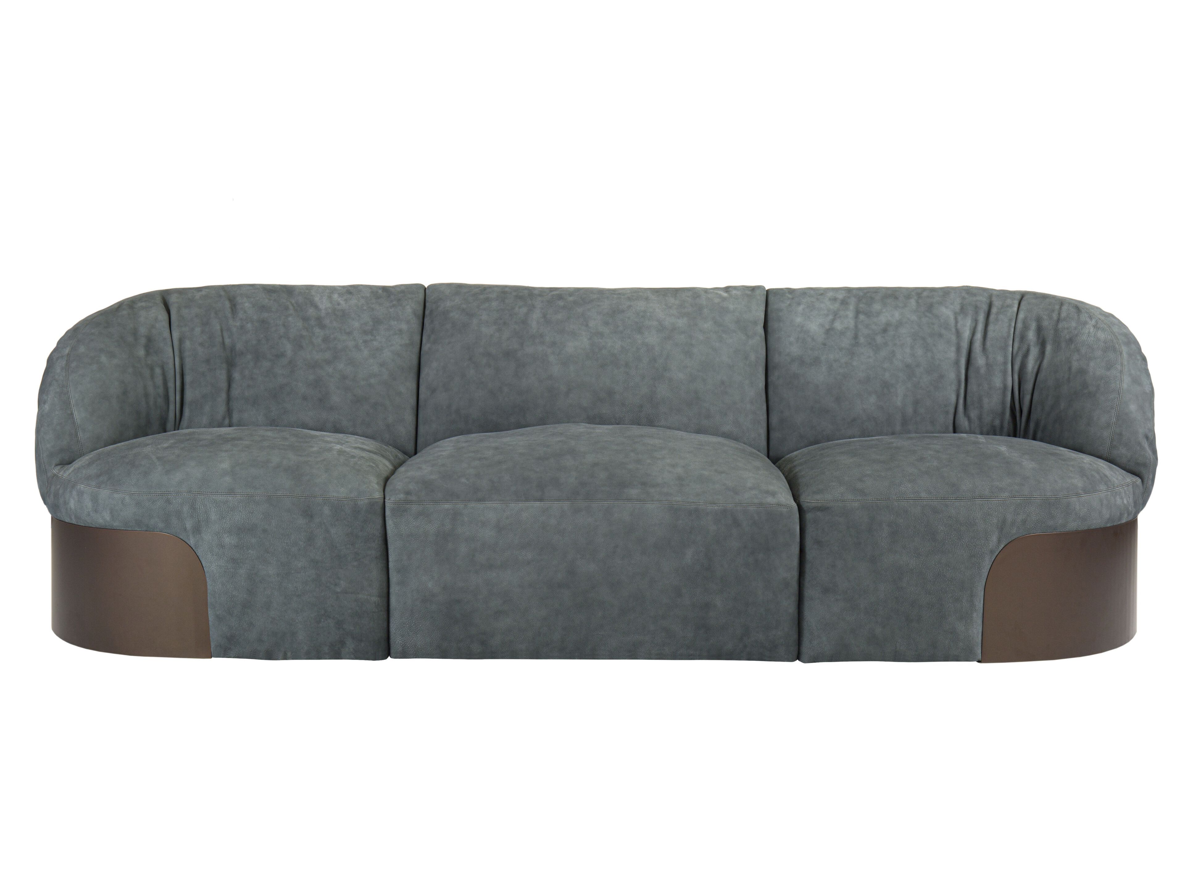 3-местный кожаный модульный диван Borzalino BELT ARCH-00046183