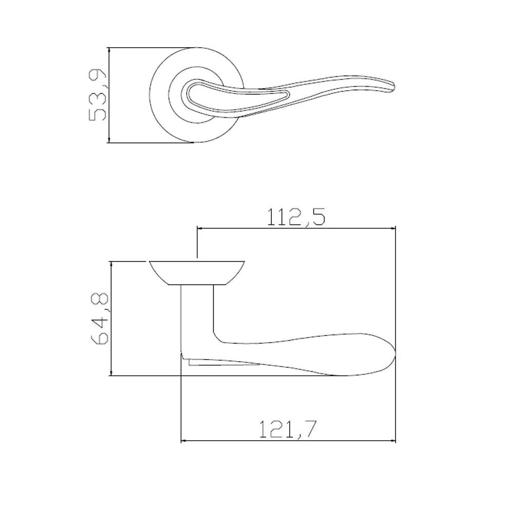 EDSON Дверные ручки EDS-44Н-R1 матовый хром для межкомнатных дверей 85168429 STLM-0898784 - Вид №4