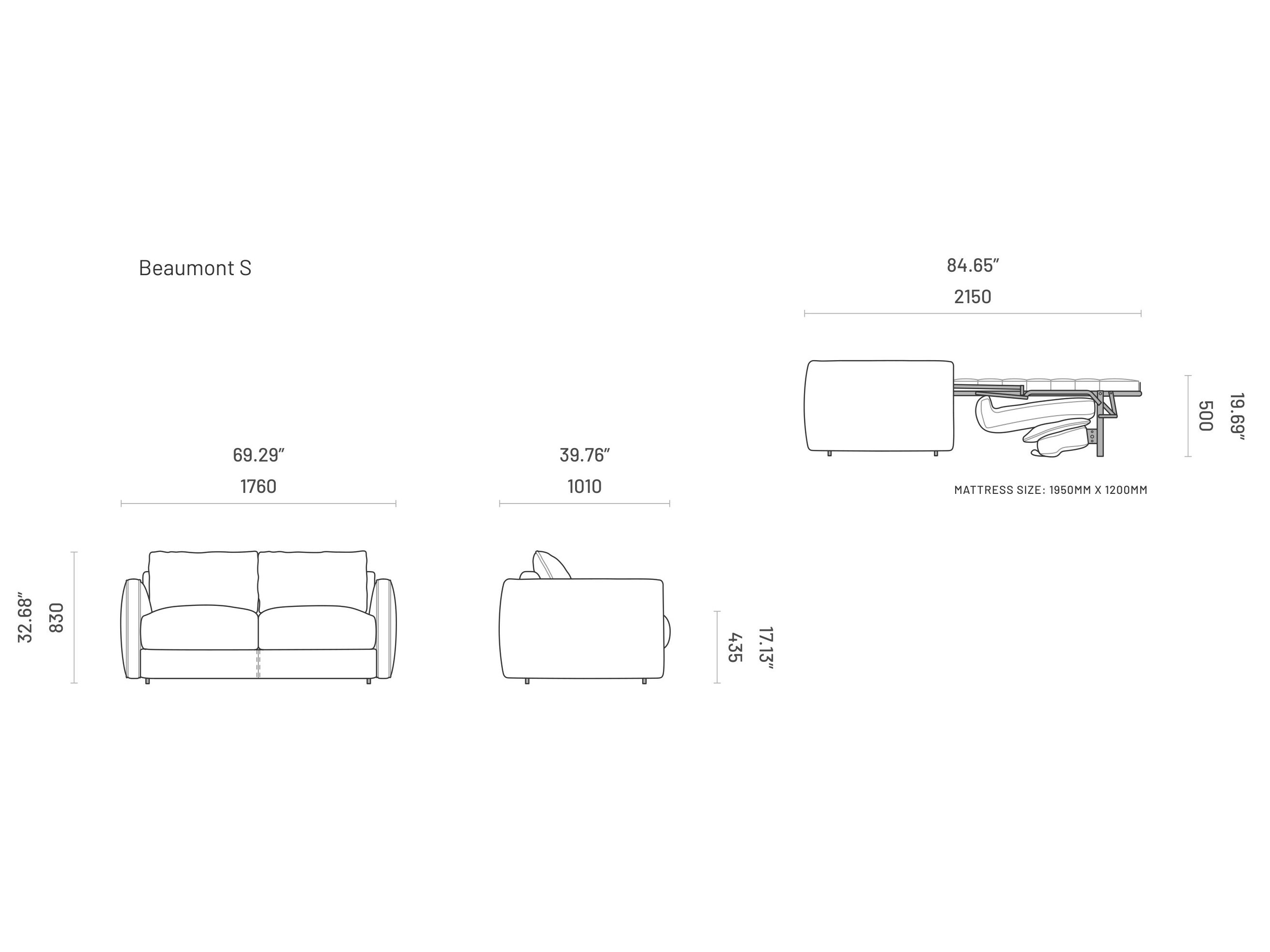 Ткань раскладной диван-кровать Domkapa BEAUMONT ARCH-00146477 - Вид №9