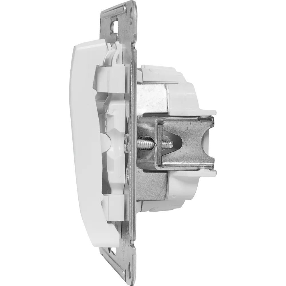 Выключатель проходной встраиваемый Systeme Electric Glossa СХ5А 2 клавиши с подсветкой цвет молочный STLM-2208923 - Вид №3