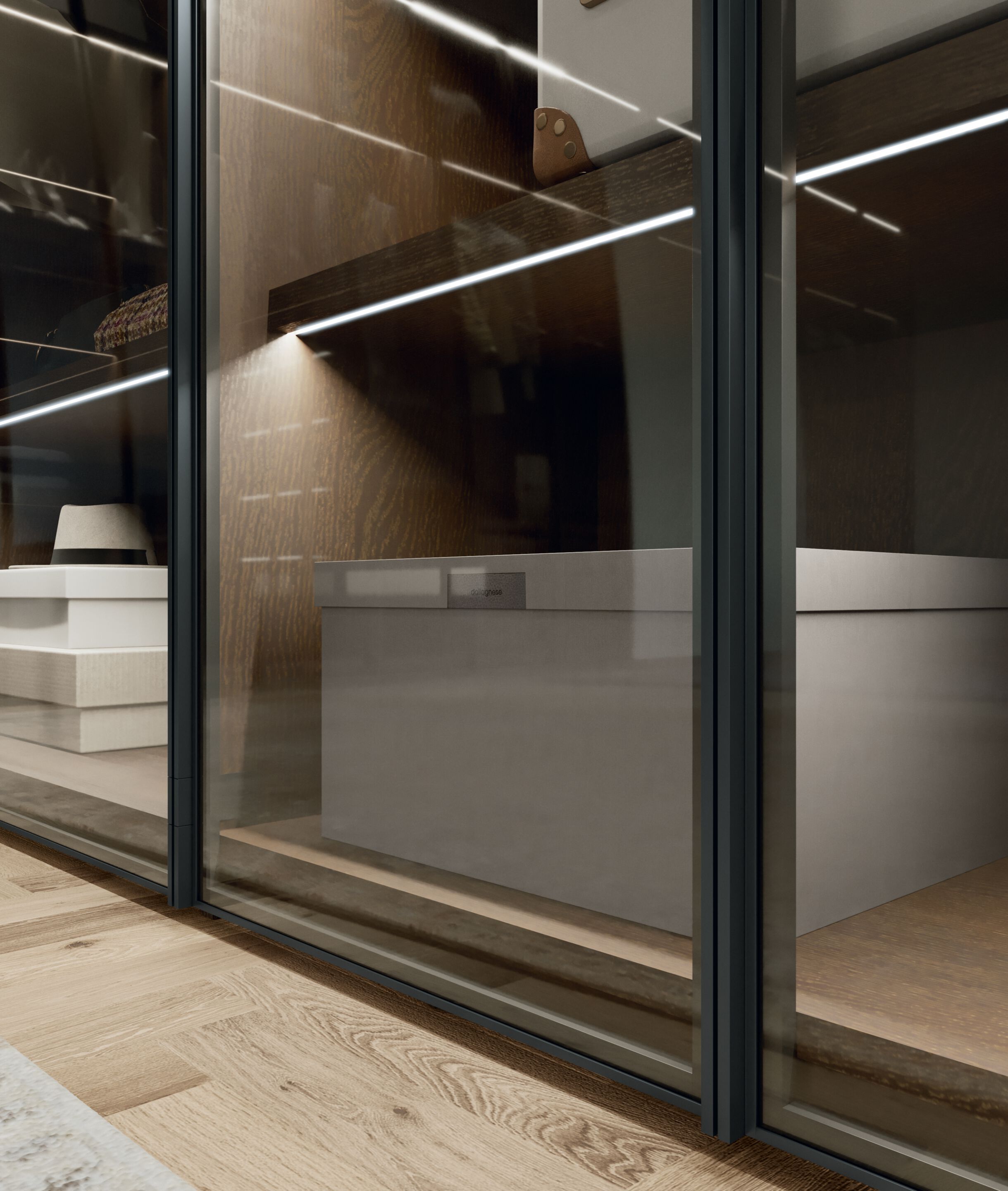 Модульный шкаф со стеклянной створкой Dall'Agnese Wardrobe Collection ARCH-00054239 - Вид №3