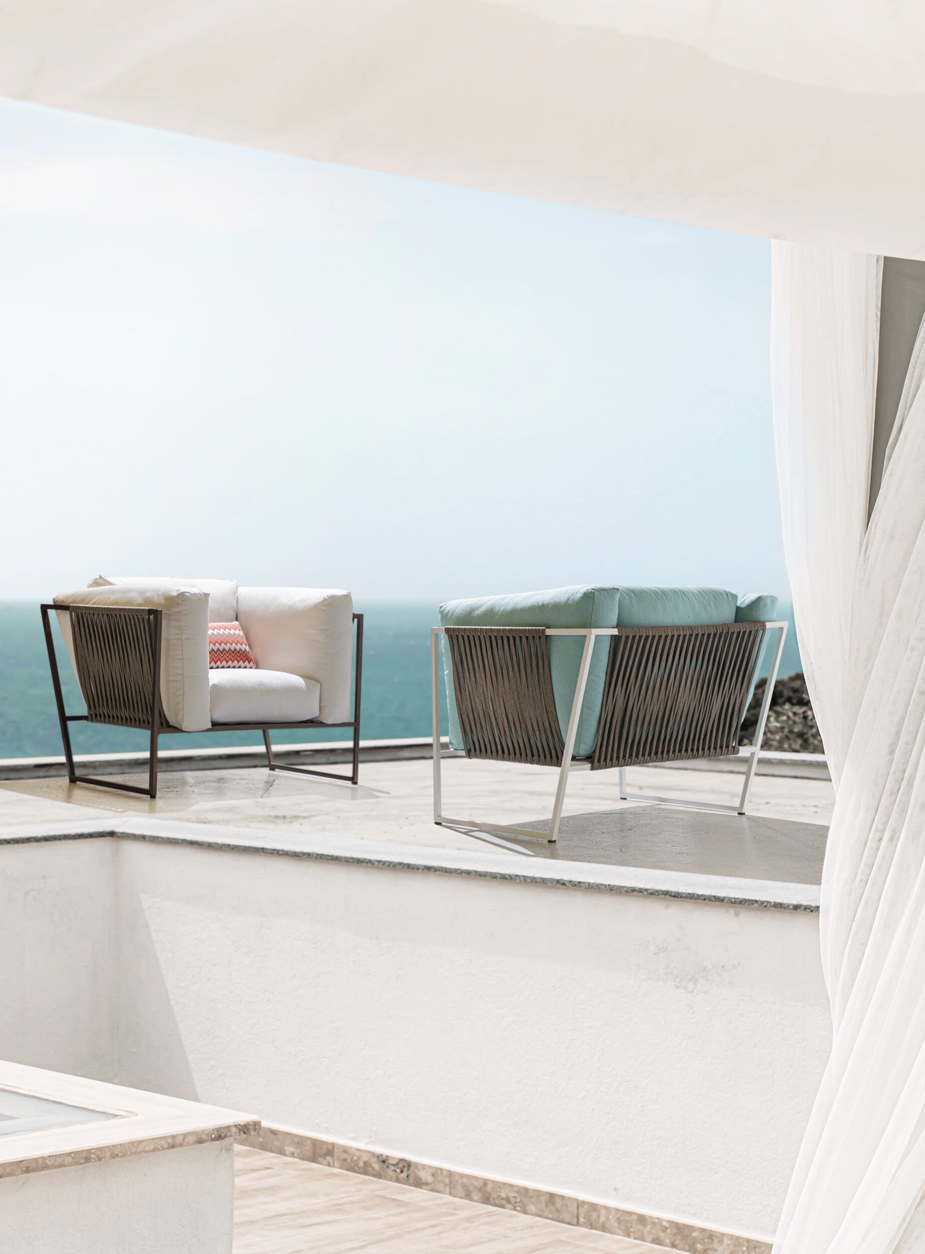 Съемное тканевое садовое кресло с подлокотниками GRUPPO FOX FuoriPorta ARCH-00028460 - Вид №3