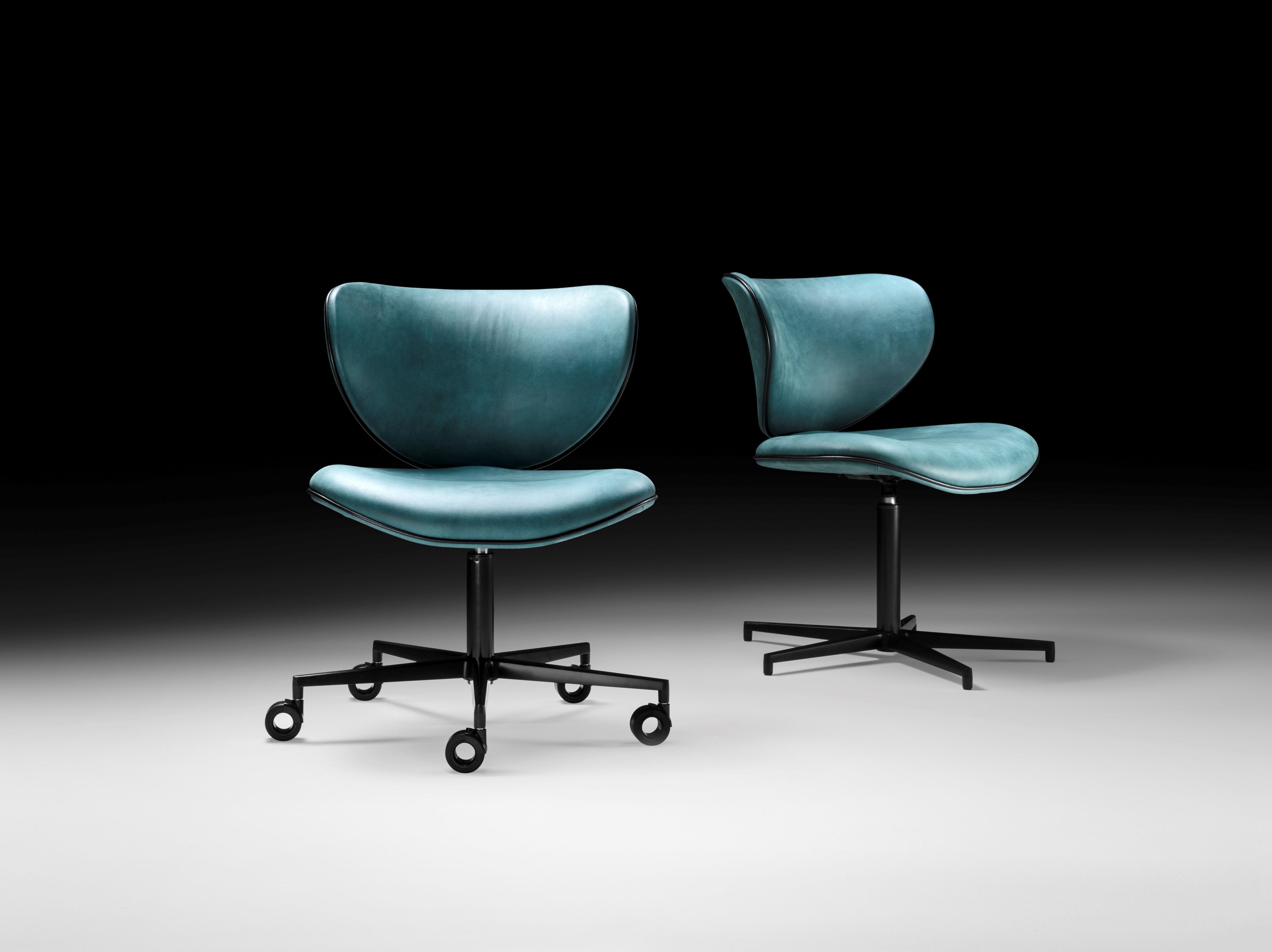 Кожаный операционный офисный стул с колесами BLACK TIE Kalida ARCH-00092669 - Вид №2