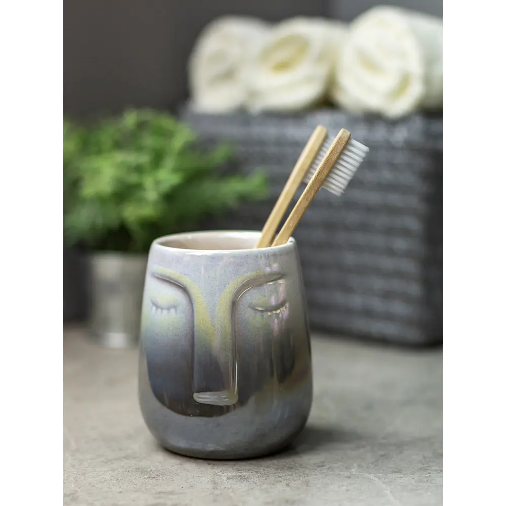 Стакан для зубных щеток Bath Plus Belle W-CE2574AA-TB, керамика, цвет светло-серый STLM-2208065 - Вид №1