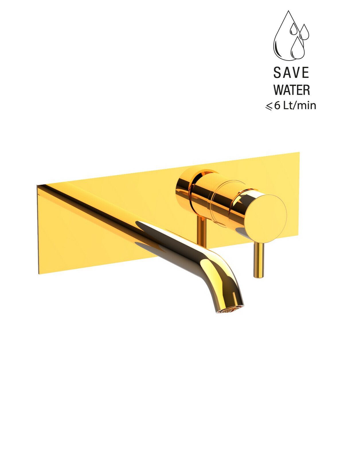 Настенный однорычажный смеситель для раковины с ограничителем расхода Rubinetterie Frattini Pepe XL ARCH-00076573 - Вид №43