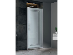 Хрустальная ниша душевая кабина с распашной дверью