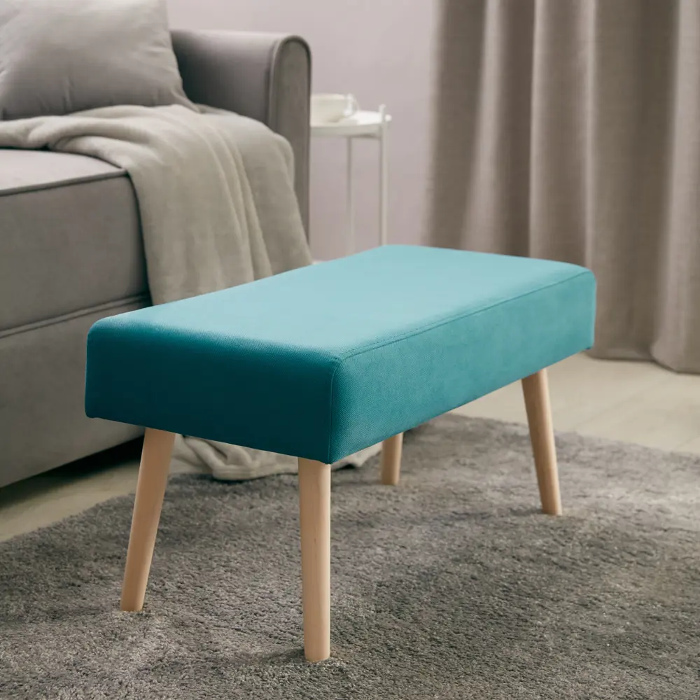 Банкетка велюр Seasons Остин бирюзовый 70x35x37.5 см STLM-2199565 - Вид №2