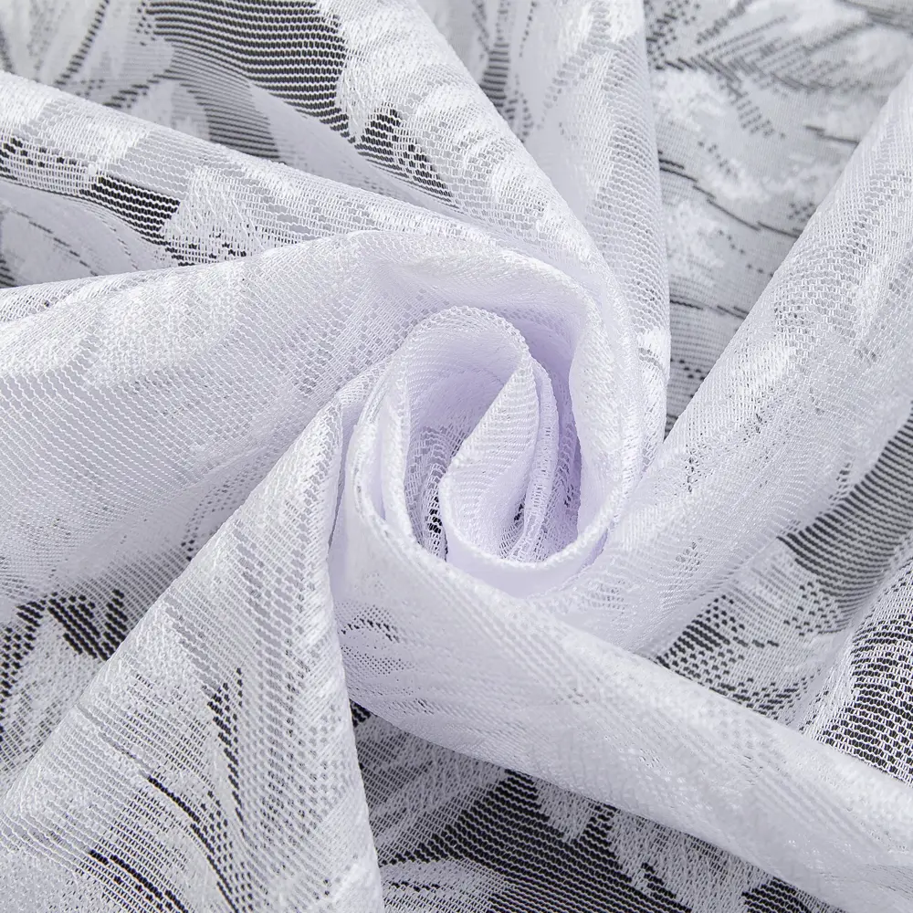 Тюль 1 м/п Листья жаккард 210 см цвет белый TEX REPUBLIC STLM-2142736 - Вид №6