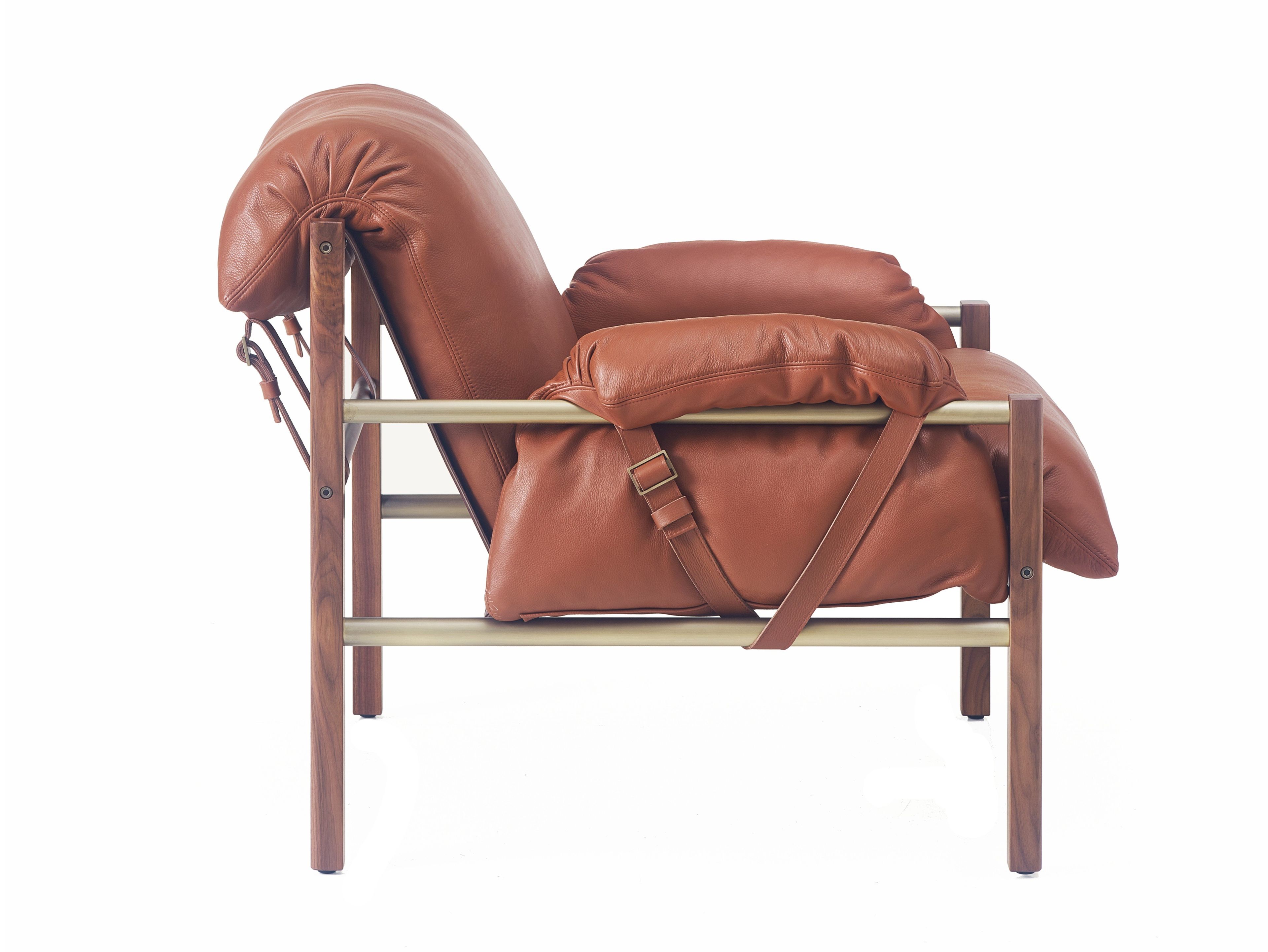 Кожаное клубное кресло с подлокотниками BassamFellows Слинг ARCH-00103401 - Вид №2