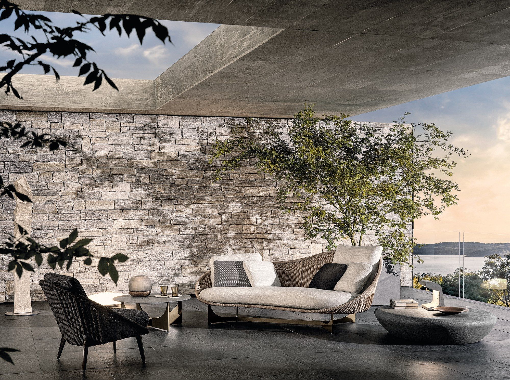 2-местный открытый диван Minotti Lido Cord Outdoor ARCH-00037290 - Вид №1