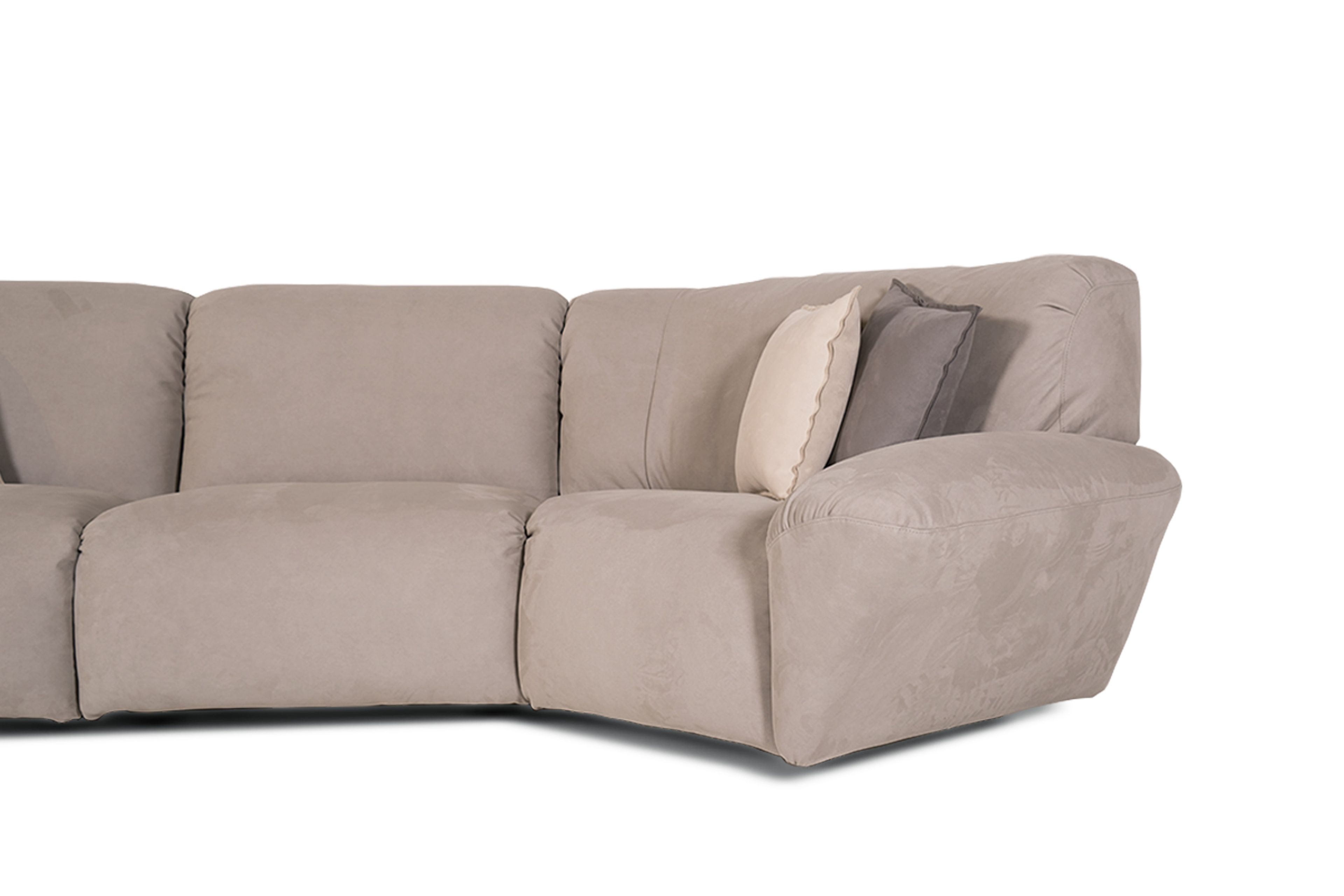 Изогнутый диван из микрофибры Mantellassi 1926 Beluga ARCH-00115325 - Вид №2