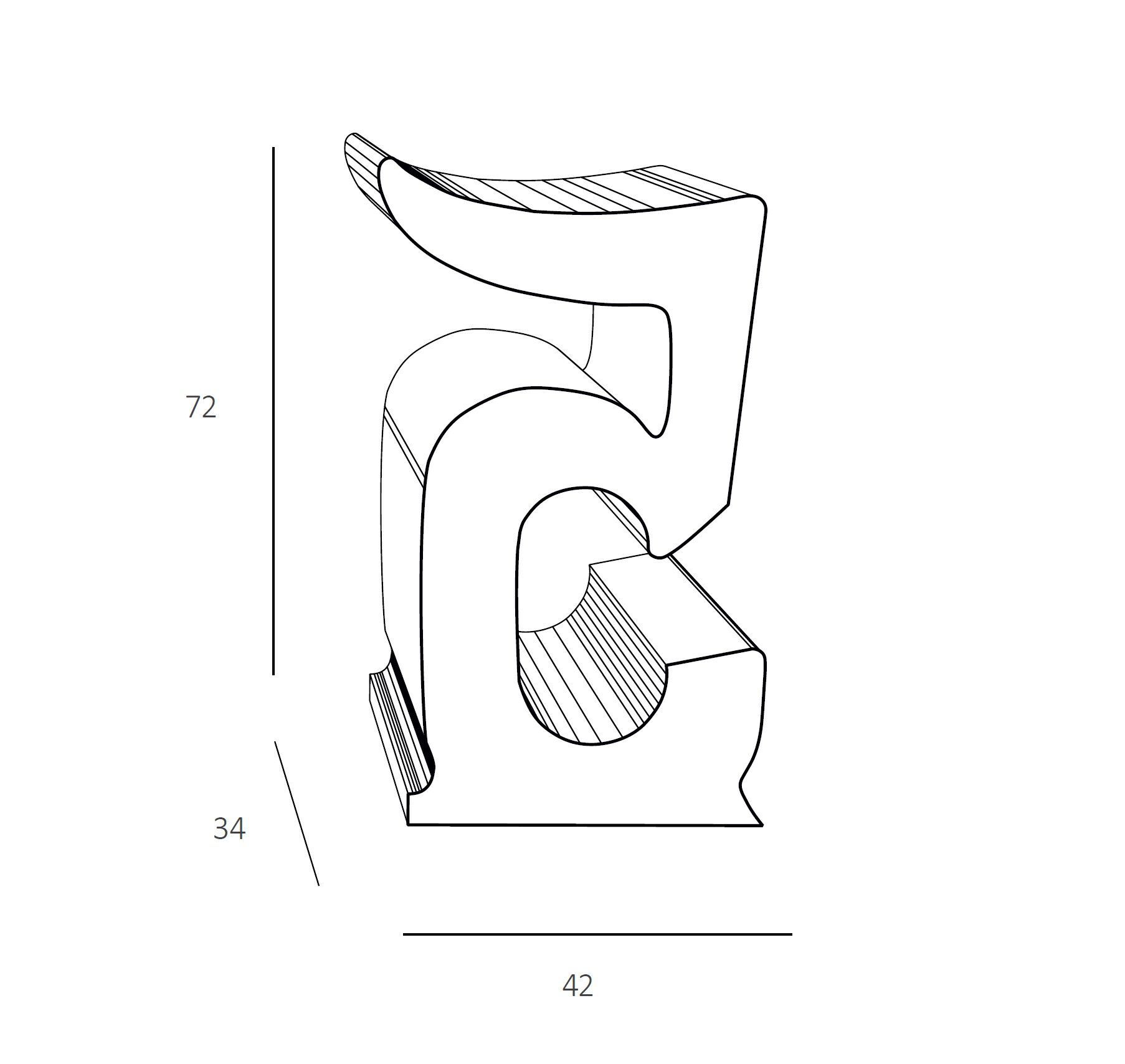 Лакированный бетонный стул Voltan 5 ARCH-00074109 - Вид №1