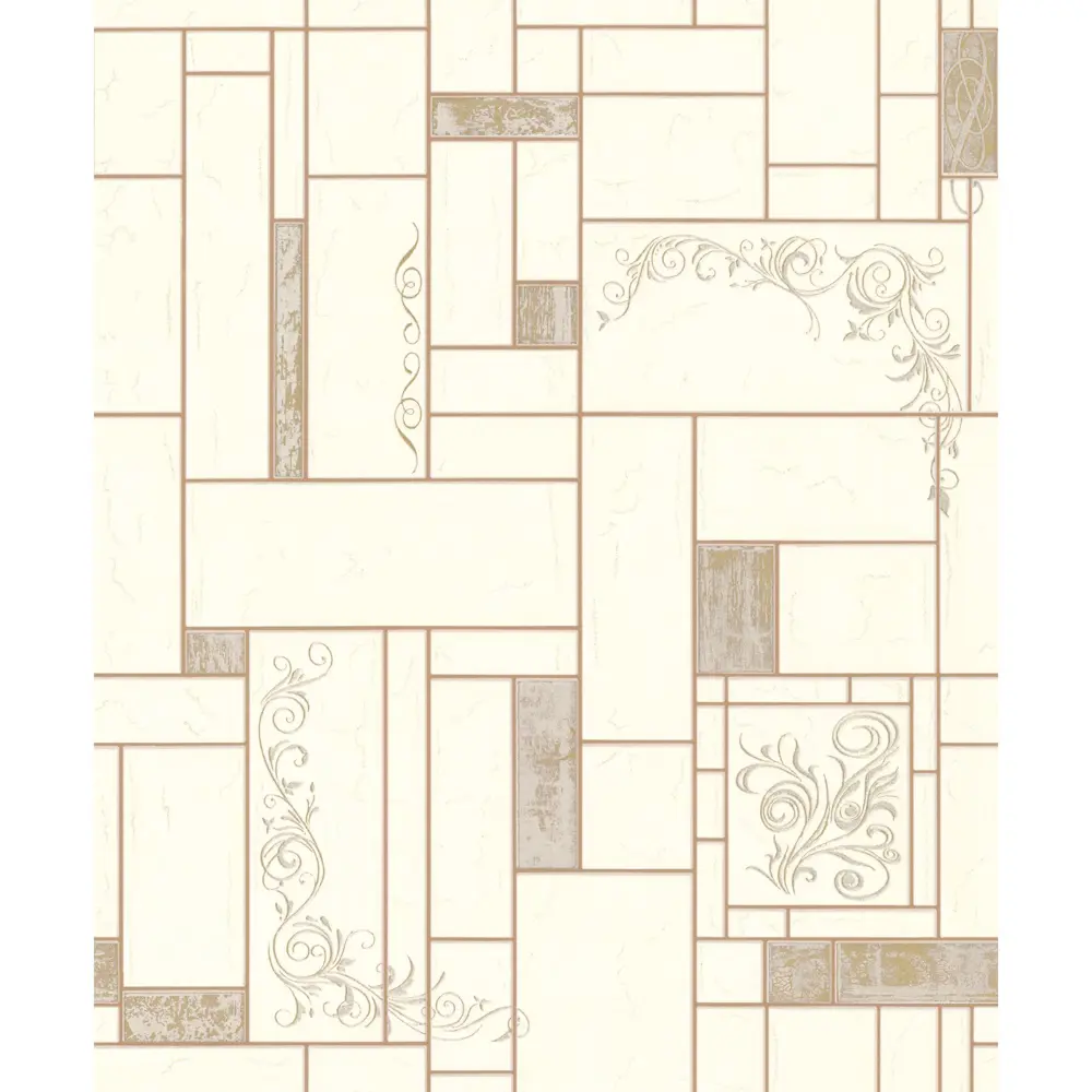 Обои виниловые Home Color Ceramica бежевые 0.53 м 510-21 STLM-2113837 - Вид №1