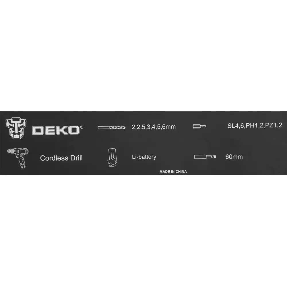 Дрель-шуруповерт аккумуляторная Deko GCD12DU3 12 В Li-ion 2x3 Ач набор сверл и бит STLM-2160884 - Вид №9