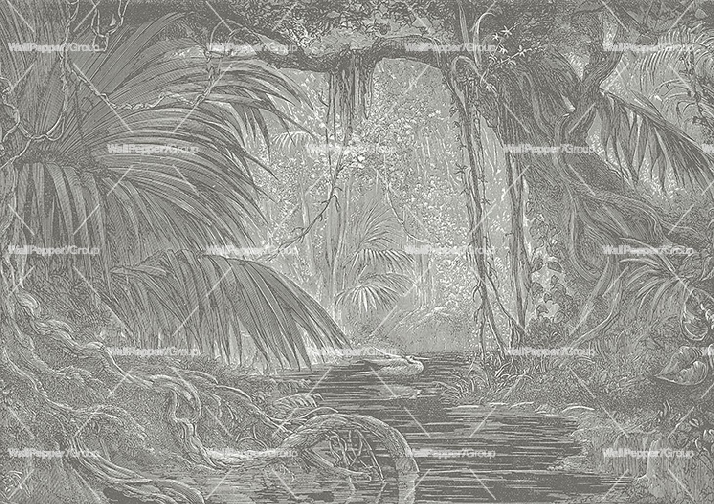 Тропические обои ПВХ бесплатно, ЭКО, моющиеся WallPepper окружающая среда ARCH-00039154 - Вид №2